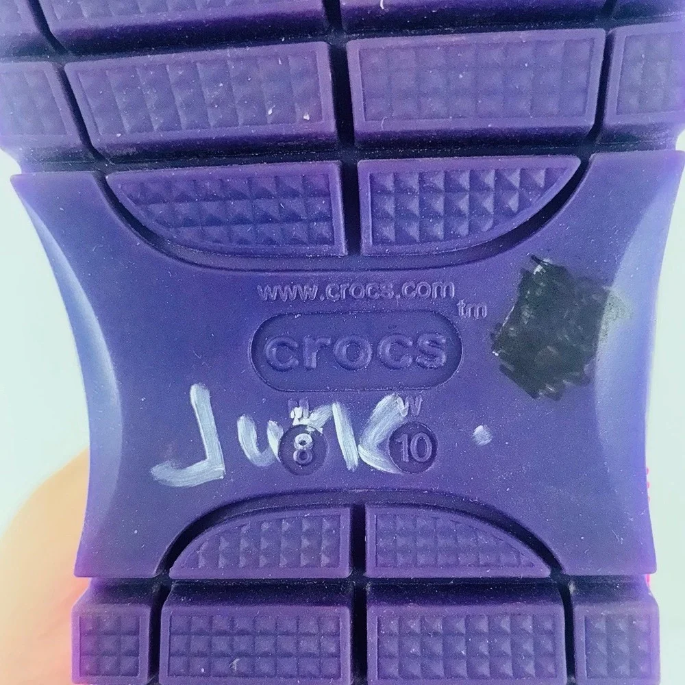 Crocs Classic Mega Crush Sandal High Heel Limited Edition Pink Purple W10 | M8